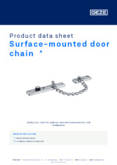 Surface-mounted door chain  * Product data sheet EN