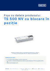 TS 500 NV cu blocare în poziție Fișa cu datele produsului RO