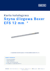 Szyna ślizgowa Boxer EFS 12 mm  * Karta katalogowa PL