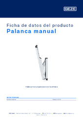 Palanca manual Ficha de datos del producto ES
