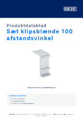 Sæt klipsblænde 100 afstandsvinkel Produktdatablad DA