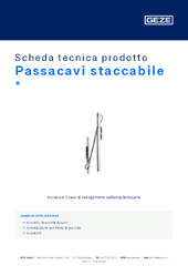 Passacavi staccabile  * Scheda tecnica prodotto IT
