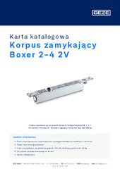 Korpus zamykający Boxer 2-4 2V Karta katalogowa PL