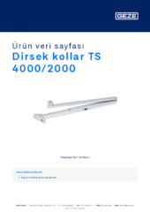 Dirsek kollar TS 4000/2000 Ürün veri sayfası TR