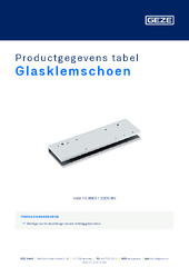 Glasklemschoen Productgegevens tabel NL