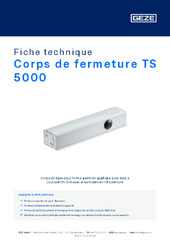 Corps de fermeture TS 5000 Fiche technique FR