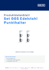 Set GGS Edelstahl Punkthalter Produktdatenblatt DE