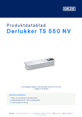 Dørlukker TS 550 NV Produktdatablad DA