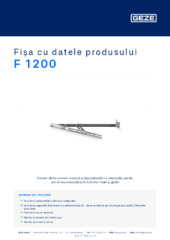 F 1200 Fișa cu datele produsului RO