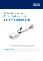 Adaptateur de paramétrage LIN Fiche technique FR