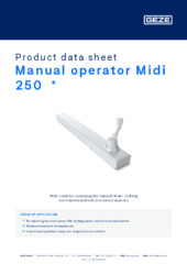 Manual operator Midi 250  * Product data sheet EN