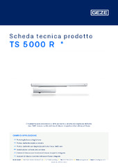 TS 5000 R  * Scheda tecnica prodotto IT