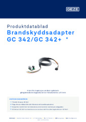 Brandskyddsadapter GC 342/GC 342+  * Produktdatablad SV