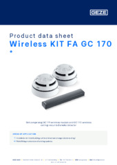 Wireless KIT FA GC 170  * Product data sheet EN