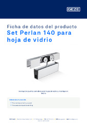Set Perlan 140 para hoja de vidrio Ficha de datos del producto ES