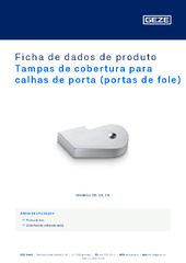Tampas de cobertura para calhas de porta (portas de fole) Ficha de dados de produto PT