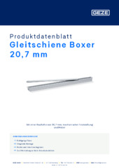 Gleitschiene Boxer 20,7 mm Produktdatenblatt DE