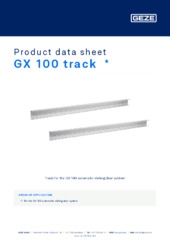 GX 100 track  * Product data sheet EN