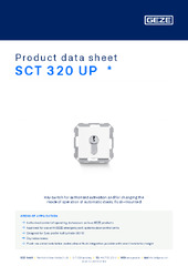 SCT 320 UP  * Product data sheet EN