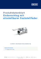 Endanschlag mit einstellbarer Feststellfeder Produktdatenblatt DE