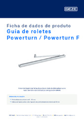 Guia de roletes Powerturn / Powerturn F Ficha de dados de produto PT