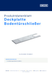 Deckplatte Bodentürschließer Produktdatenblatt DE