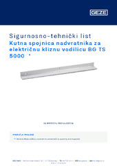 Kutna spojnica nadvratnika za električnu kliznu vodilicu BG TS 5000 Sigurnosno-tehnički list HR