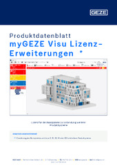 myGEZE Visu Lizenz-Erweiterungen  * Produktdatenblatt DE