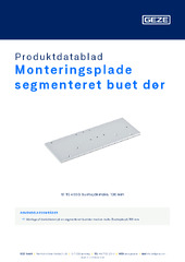 Monteringsplade segmenteret buet dør Produktdatablad DA