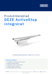 GEZE ActiveStop integrerat Produktdatablad SV