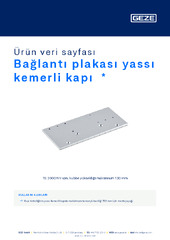 Bağlantı plakası yassı kemerli kapı  * Ürün veri sayfası TR