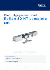 Rollan 80 NT complete set Productgegevens tabel NL