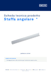 Staffa angolare  * Scheda tecnica prodotto IT