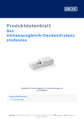 Set Höhenausgleich/Deckendistanz stufenlos Produktdatenblatt DE