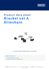 Bracket set A Slimchain Product data sheet EN