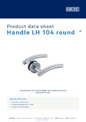Handle LH 104 round  * Product data sheet EN
