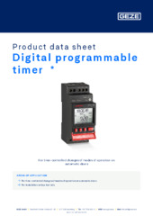 Digital programmable timer  * Product data sheet EN