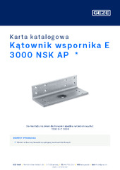 Kątownik wspornika E 3000 NSK AP  * Karta katalogowa PL
