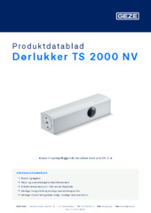 Dørlukker TS 2000 NV Produktdatablad DA