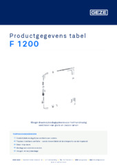 F 1200 Productgegevens tabel NL