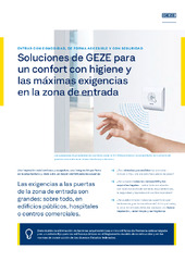 Soluciones de GEZE para el confort higiénico y las más altas exigencias en el área de entrada