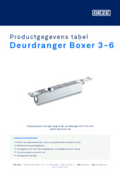 Deurdranger Boxer 3-6 Productgegevens tabel NL