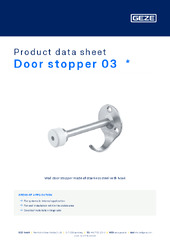 Door stopper 03  * Product data sheet EN