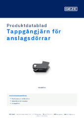 Tappgångjärn för anslagsdörrar Produktdatablad SV