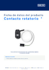 Contacto rotatorio  * Ficha de datos del producto ES