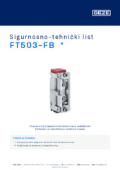 FT503-FB  * Sigurnosno-tehnički list HR