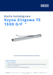 Szyna ślizgowa TS 1500 G/F  * Karta katalogowa PL