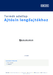 Ajtósín lengőajtókhoz Termék adatlap HU
