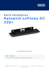 Kątownik sufitowy GC 339+ Karta katalogowa PL