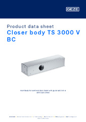 Closer body TS 3000 V BC Product data sheet EN